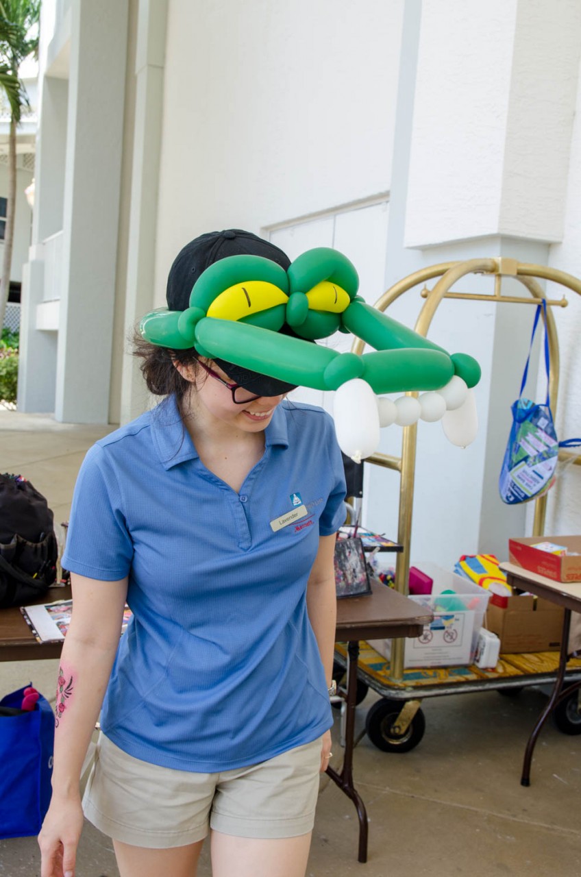 Gator balloon hat!  