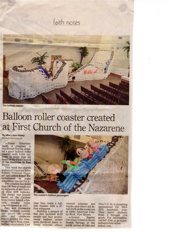 Balloon Roller Coaster Article Naples Fort Myers